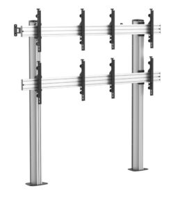 Revez 4 Screen Video Wall Bolt Down Stand for 45-55" Displays