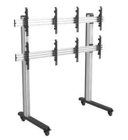 Revez 4 Screen Video Wall Cart for 45-55" Displays (2x2)