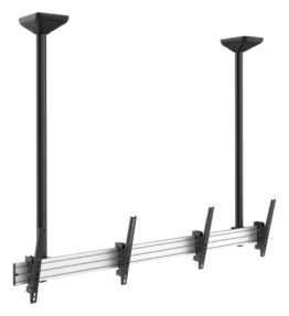 Revez Dual Screen Ceiling Mount with Extended Pole for 45-55" Screens