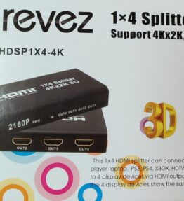Revez 4 Way HDMI Splitter (4K Supported)